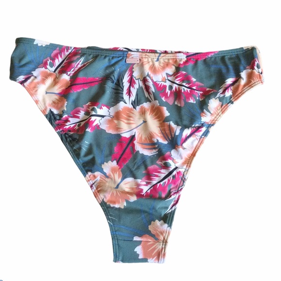 NWT Roxy High Waist Tropical Bikini Bottoms - Picture 3 of 3